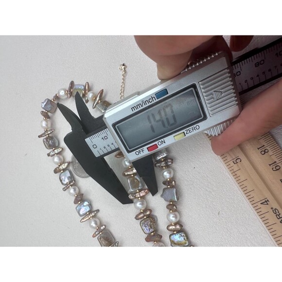 22 Mixed Baroque Pearl Necklace Bracelet Earrings Set Gold Plated - Picture 16 of 16